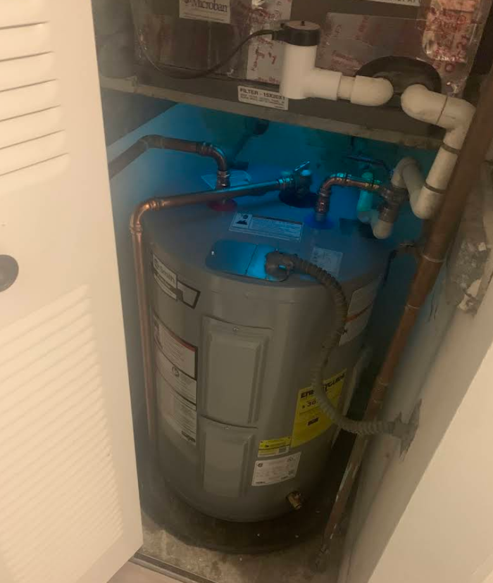Leaking water heater in a West Palm Beach home