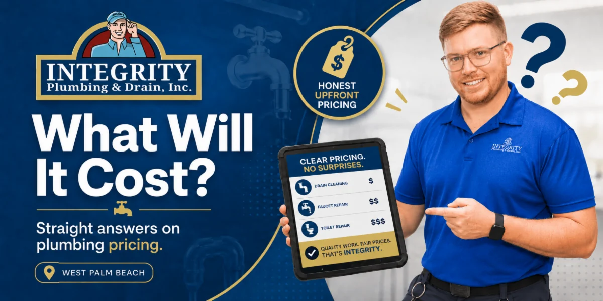 What will it cost? Straight answers on plumbing pricing in West Palm Beach from Integrity Plumbing and Drain